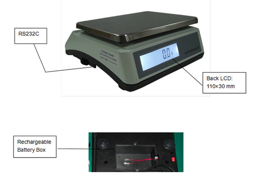 White Backlight LCD Display Digital Weighing Balance For Laboratory